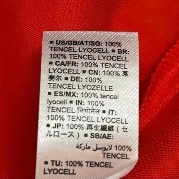 Grace Atwood The Drop 100% Tencel Tangerine Maxi Dress w pockets - Picture 5 of 7